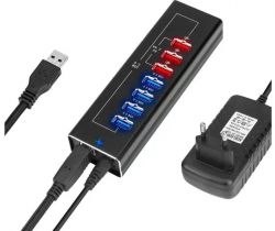  USB 3.0 Dynamode, Black, 7xUSB 3.0,   (DM-UH-P405-G)