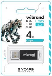 USB Flash Drive 4Gb Wibrand Cougar Black (WI2.0/CU4P1B) - Картинка 2