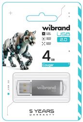 USB Flash Drive 4Gb Wibrand Cougar Silver (WI2.0/CU4P1S) - Картинка 2