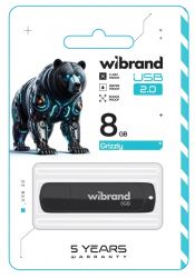 USB Flash Drive 8Gb Wibrand Grizzly Black (WI2.0/GR8P3B) - Картинка 2