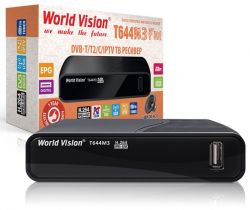 TV-тюнер зовнішній автономний World Vision Т644M3 FM, Black, H.264, AC3. DolbyDigital, DVB-T2/T/C, FM тюнер, IPTV, DLNA, Stalker, без кнопок, без дисплея, 2хUSB, зовнішній блок живлення, CPU-GX6705 єдине програмне забезпечення сумісне з лінійкою Т644xx - Картинка 3