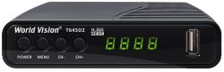 TV-   World Vision T645D2 FM, Black, H.265, AC3. DolbyDigital, DVB-T2/T/C, FM , IPTV, DLNA, Stalker, , , 2USB,   , CPU-GX6706       644xx  645x