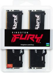 Память 8Gb x 2 (16Gb Kit) DDR5, 6000 MHz, Kingston Fury Beast RGB (EXPO), Black, 30-36-36, 1.4V, с радиатором (KF560C30BBEAK2-16) - Картинка 5
