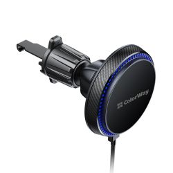 Бездротовий зарядний пристрій ColorWay MagSafe 360° Air Vent 15W Black CW-CHMW041Q-BK - Картинка 2