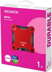 SSD  ADATA SD620 1Tb Red USB 3.2 (SD620-1TCRD) -  4