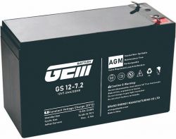 �������������� ������� GEM Battery, 12V, 7.2 ��, AGM, M6, 151x65x98 ��, 2.2 �� (GS 12-7.2)
