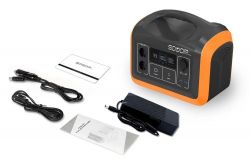 Зарядна станція Souop UPP-1200, Black/Orange, 1200 Вт / 992 Вт/год, 2xUSB (18 Вт), 1xType-C (60 Вт) / 1xType-C (18 Вт), 2xDC, 2x220V, чиста синусоїда, LED ліхтарик, LiFePO4 - Картинка 3