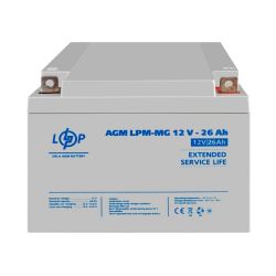 Батарея для ИБП 12В 26Ач LogicPower LPM-MG 12V-26 Ah AGM мультигелевий, 175х166х125 (6557) - Картинка 2