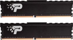  16Gb x 2 (32Gb Kit) DDR4, 3200 MHz, Patriot Signature Line Premium, Black, 16-18-18-36, 1.35V,   (PSP432G3200KH1)