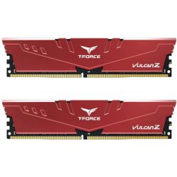 ' 8Gb x 2 (16Gb Kit) DDR4, 3600 MHz, Team Vulcan Z, Red, 18-22-22-42, 1.35V,   (TLZRD416G3600HC18JDC01)