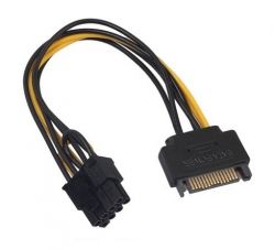 Переходник питания SATA (F) - 8-pin VGA (M), 20 см