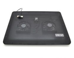 Подставка для ноутбука до 15.6" Voltronic S2, Black, 2x8 см вентилятор (750-1500 rpm), алюминиевая панель, 340x250x30 мм, 460 г