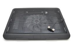 Подставка для ноутбука до 15.6" Voltronic V19, Black, 1x14 см вентилятор (750-1500 rpm), алюминиевая панель, 335x250x30 мм, 1.5 кг