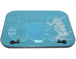Подставка для ноутбука до 15.4" Notebook Cooler V18, Blue, 13 см вентилятор (1000 rpm), LED подсветка, 340x255x21 мм, 425 г