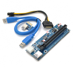  PCI-EX, x1=>x16, 6-pin, SATA=>6Pin, USB 3.0 AM-AM 0,6  (),  270,  (VER 009S/270) -  1