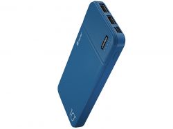 Универсальная мобильная батарея 10000 mAh, Tracer Slim, Blue, 2xUSB (TRABAT46957)
