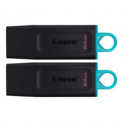 USB 3.2 Flash Drive 64Gb Kingston DataTraveler Exodia, Black/Teal (DTX/64GB-2P) -  1