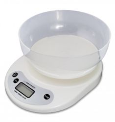 Весы кухонные Esperanza EKS007 "Coconut", White, до 5 кг, чаша для взвешивания, 2xAA