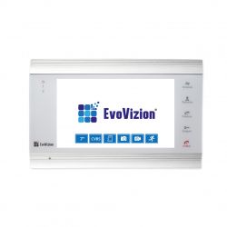 Видеодомофон EvoVizion VP-701, White, 7 " AHD, PAL/NTSC, возможность подключить до 2-ух панелей вызова и камер, 12 мелодий, управление замком, запись фото/видео, слот microSD