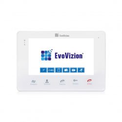 Видеодомофон EvoVizion VP-705, White, 7 " AHD, PAL/NTSC, возможность подключить до 2-ух панелей вызова и камер, 12 мелодий, управление замком, запись фото/видео, слот microSD