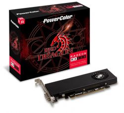 ³ Radeon RX 550, PowerColor, Red Dragon, 4Gb GDDR5, 128-bit, DVI/HDMI, 1071/6000 MHz, Low Profile (AXRX 550 4GBD5-HLE) -  1