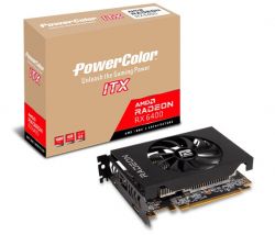  Radeon RX 6400, PowerColor, ITX, 4Gb GDDR6, 64-bit, HDMI/DP, 2321/16000 MHz (AXRX 6400 4GBD6-DH)