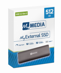   SSD, 512Gb, MyMedia, Space Gray, USB 3.2 Type-C, 3D TLC, 520/480 MB/s,    (69285) -  3