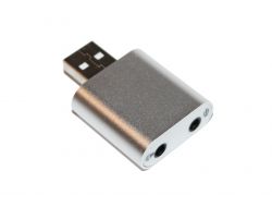 Звукова карта USB 2.0, 7.1, Dynamode C-Media 108, Silver, 90 дБ, EAX2.0 / A3D1.0, алюмінієвий корпус, Blister (USB-SOUND7-ALU)