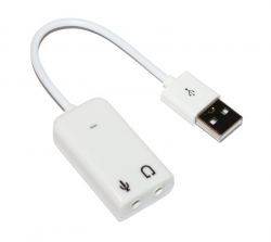 Звуковая карта USB 2.0, 7.1, Dynamode C-Media 108 White, 90 дБ, Xear 3D, Box (USB-SOUND7-WHITE)