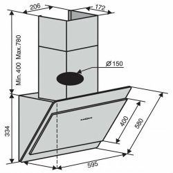 Витяжка VENTOLUX TOSCANA 60 BK (1200) TRC SD - Картинка 7