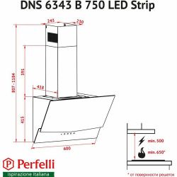 Вытяжка PERFELLI DNS 6363 B 750 BL LED Strip - Картинка 6
