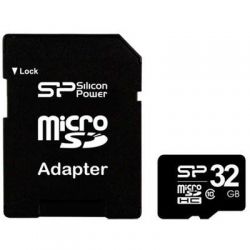   Silicon Power 32Gb microSDHC Class10 / SD  / SP032GBSTH010V10-SP -  1