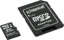 Карта памяти Kingston Class4 8Gb SD адаптер SDC4/8GB