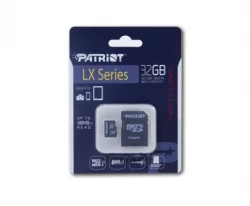 ����� ���'�� Patriot LX Series 32GB Micro SDHC V10, R90, Class 10, UHS-I U1 with SD Adapter