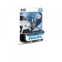   Philips H3 WhiteVision +60%, 3700K, 1/ 12336WHVB1