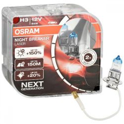   Osram 64151NL H3 Night Breaker Laser NG +150% 55W 12V Pk22s HardDuopet -  1