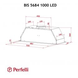 Вытяжка Perfelli BIS 5684 WH 1000 LED - Картинка 9