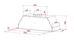 Витяжка Perfelli BIS 5884 BL 1200 LED - Картинка 9