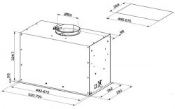 Faber Витяжка вбудована, 52см, 1119м.куб/год, Inka Lux Premium X A52 Kl, нерж 305.0658.601 - Картинка 2