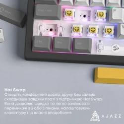Дротова механічна клавіатура Ajazz AK980 MAX Magnetic switches Black Gray Yellow (AK980-MAX-M-BGY) - Картинка 6