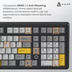 Дротова механічна клавіатура Ajazz AK980 MAX Magnetic switches Black Gray Yellow (AK980-MAX-M-BGY) - Картинка 8
