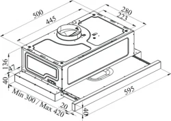 Вытяжка Ardesto HT-F700MBL - Картинка 3