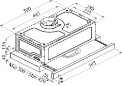 Вытяжка Ardesto HT-F700MW - Картинка 3