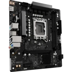 Материнська плата LGA1851, ASRock H810M-H, H810, 2xDDR5, 1xPCI-E 4.0 x16, 1xPCI-E 4.0 x1, 1xM.2 (Key E), 4xSATA3, 1xM.2, ALC897, RTL8111H, HDMI, MicroATX - Картинка 2