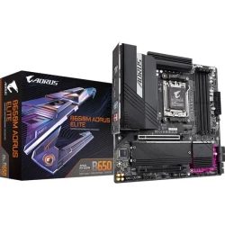 GIGABYTE Mатеринська плата sAM5 AMD B650 DP/HDMI 2xM.2 2.5G bE LAN mATX B650M AORUS ELITE - Картинка 6