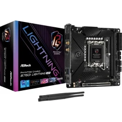 ASROCK Mатеринська плата s1700 Intel B760 HDMI/DP 2xM.2 2 xDDR5 2.5GbE LAN mini-ITX B760I LIGHTNING WIFI - Картинка 6