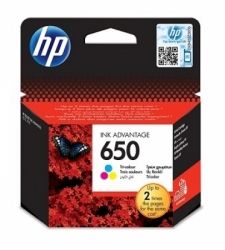 HP 650 (CZ102AE), Color, DeskJet 1015/1515/2515/2545/2645/3515/3545/4515/4645, 200  -  1