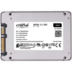   250Gb, Crucial MX500, SATA3, 2.5", TLC, 560/510 MB/s, Bulk (CT250MX500SSD1T) -  2