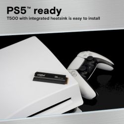 SSD накопитель Crucial T500 1Tb M.2 3D TLC PCIe 4.0 з радіатором (CT1000T500SSD5) - Картинка 5