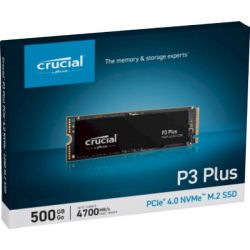   M.2 500Gb, Crucial P3 Plus, PCI-E 4.0 x4, 3D TLC, 4700/1900 MB/s (CT500P3PSSD8) -  6